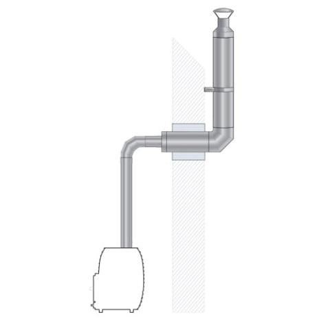 HUUM Thru-Wall Chimney Kit for Wood-Burning Sauna Stoves - Safe, Durable, Modern Design