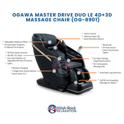 Ogawa Master Drive DUO LE 4D+3D Massage Chair (OG-8901) image 17