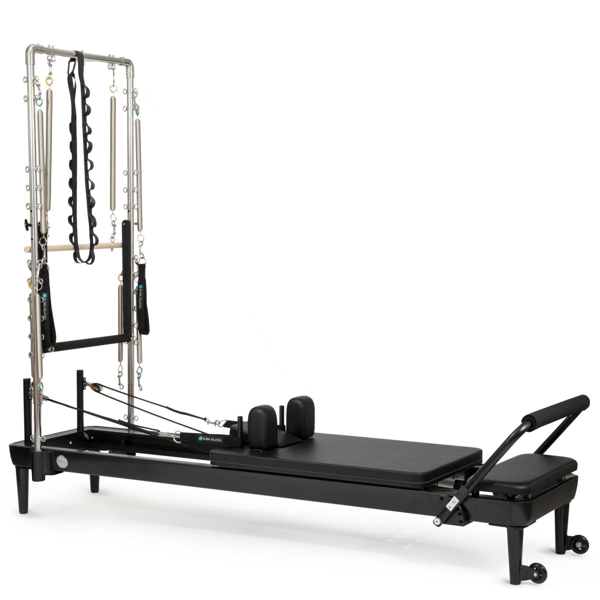 Elina Pilates Nubium™ Black Reformer with Tower - Compact, Durable & Quiet Design