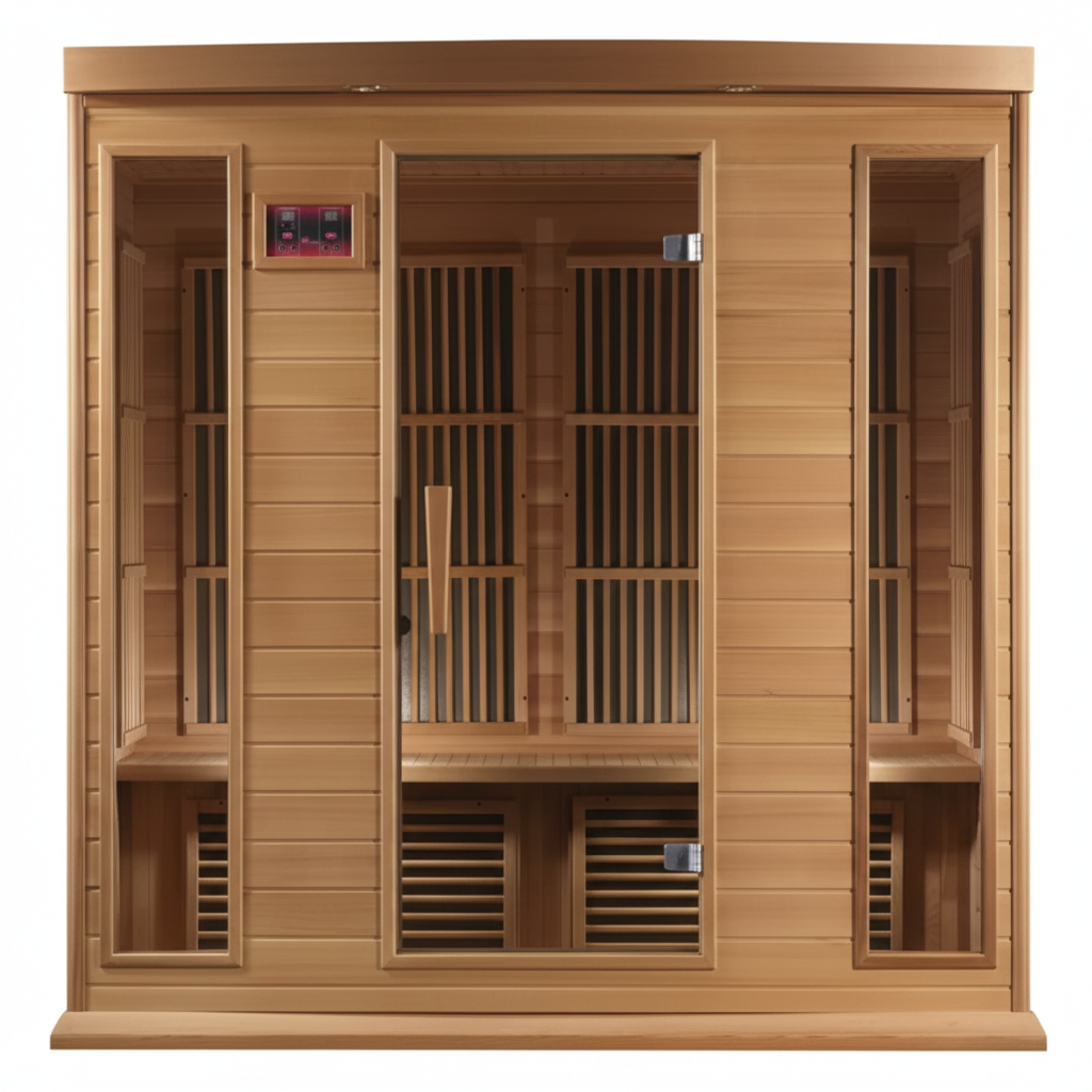 Maxxus 4-Person Bluetooth Compatible FAR Infrared Sauna in Hemlock