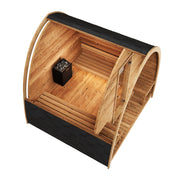 SaunaLife G3 6 Person Outdoor Traditional Home Sauna Kit with Compact Parabolic Roof & Weather-Resistant Thermo-Pine image 4