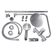 SaunaLife RAIN-Series Model R3 Barrel Shower - Eco-Friendly Thermo-Spruce, Dual-Head System image 5