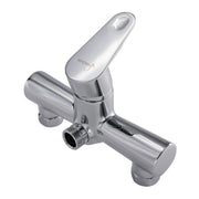SaunaLife RAIN-Series Model R3 Barrel Shower - Eco-Friendly Thermo-Spruce, Dual-Head System image 4