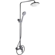 SaunaLife RAIN-Series Model R3 Barrel Shower - Eco-Friendly Thermo-Spruce, Dual-Head System image 3