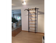 BenchK 221B Wall Bars Swedish Ladder - Beech Wood & Steel Gymnastic Ladder with 6-Grip Pull-Up Bar, 150 kg Capacity image 8