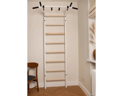 BenchK 221B Wall Bars Swedish Ladder - Beech Wood & Steel Gymnastic Ladder with 6-Grip Pull-Up Bar, 150 kg Capacity image 5