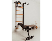 BenchK 233B Wall Bars Swedish Ladder - Versatile Home Gym System with Adjustable Pull-Up Bar and Dip Station