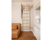BenchK 211B + A076 Wall Bars Swedish Ladder for Kids with Pull-Up Bar, Gymnastic Rings, and Swing image 12