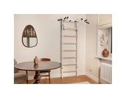 BenchK 231 Wall Bars Swedish Ladder - Space-Efficient Beech Wood & Steel Fitness Ladder with Adjustable Pull-Up Bar image 13