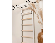 BenchK 231 Wall Bars Swedish Ladder - Space-Efficient Beech Wood & Steel Fitness Ladder with Adjustable Pull-Up Bar image 14