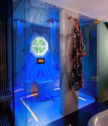 ThermaSol Total Wellness Steam Shower Package with 10" ThermaTouch Square - Smart Luxury Spa Experience