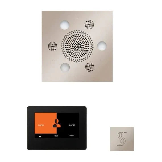 ThermaSol WSTP7S Wellness Steam Package with 7" ThermaTouch, Light/Sound Rainhead & Aromatherapy