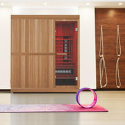 Finnmark FD-5 Trinity XL 4 Person Infrared & Steam Sauna Combo - 75"W x 64"D - Medical Grade Red Light Therapy image 7