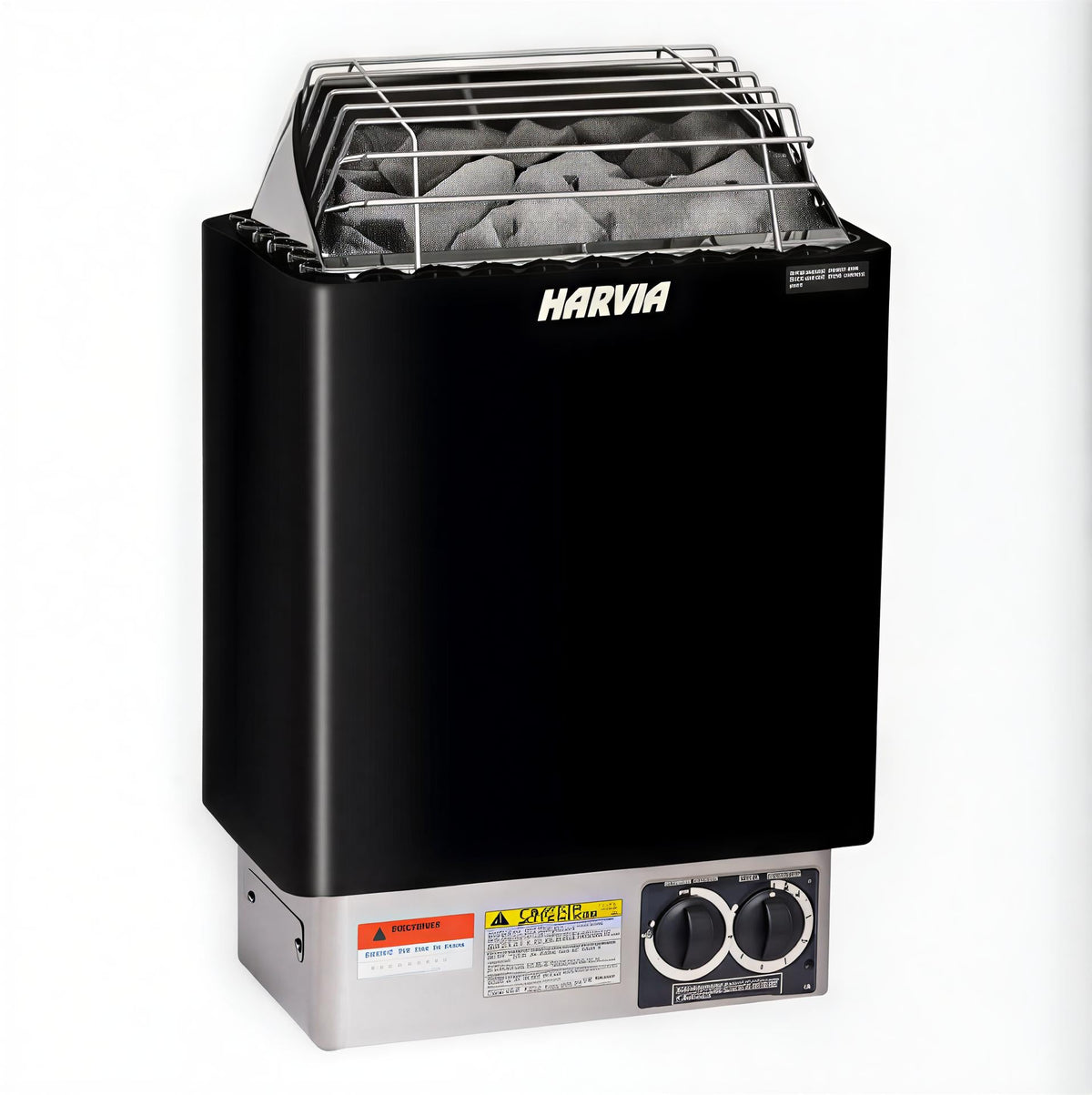 Harvia KIP60B KIP Series 6kW Black with Heater Built-In Controls Electric Sauna Heater