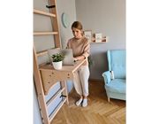 BenchK Series 1 Multifunctional 112 Wall Bars Swedish Ladder with Quick-Transforming Desk for Home & Gym image 6
