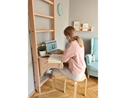 BenchK Series 1 Multifunctional 112 Wall Bars Swedish Ladder with Quick-Transforming Desk for Home & Gym image 8
