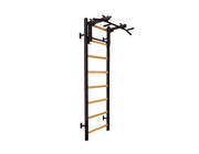 BenchK 231 Wall Bars Swedish Ladder - Space-Efficient Beech Wood & Steel Fitness Ladder with Adjustable Pull-Up Bar image 6