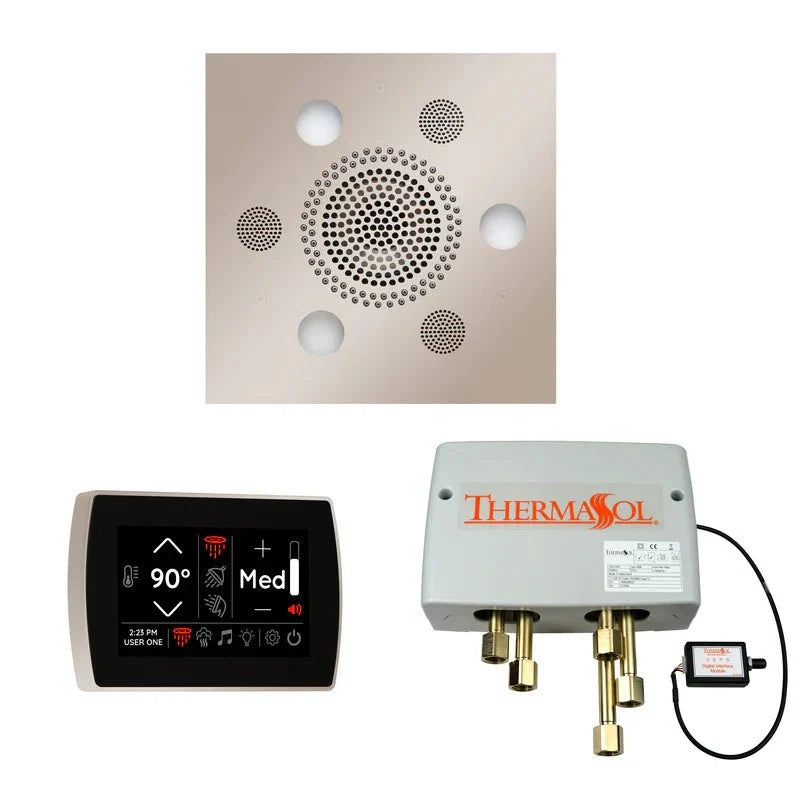 ThermaSol WSPSS Wellness Shower Package With SignaTouch LCD Control, LED Rainhead & Bluetooth Audio